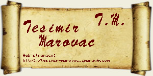 Tešimir Marovac vizit kartica